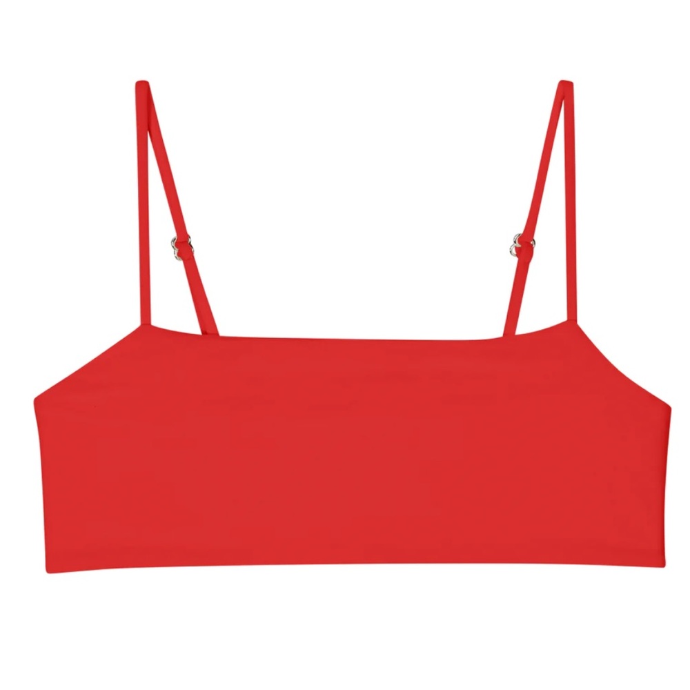 Mikoh Kumu 2 bikini top in “Firey Red” color; size S; worn just 2x